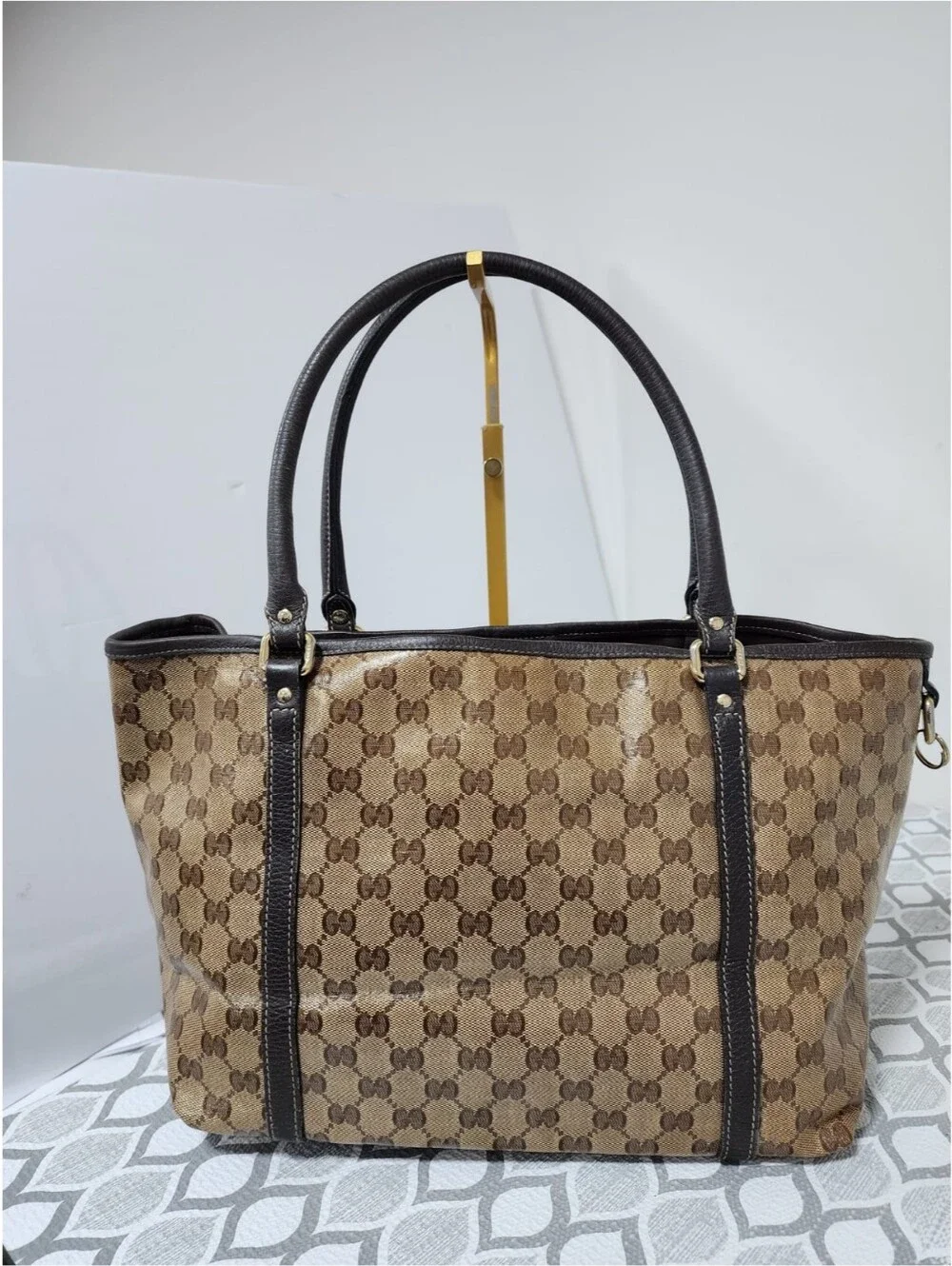 Gucci GG Canvas Jolicoeur Tote Bag Brown/Beige